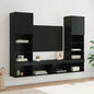 TV Wall Units with LED 5 pcs 40.5 x 30 x 102 cm