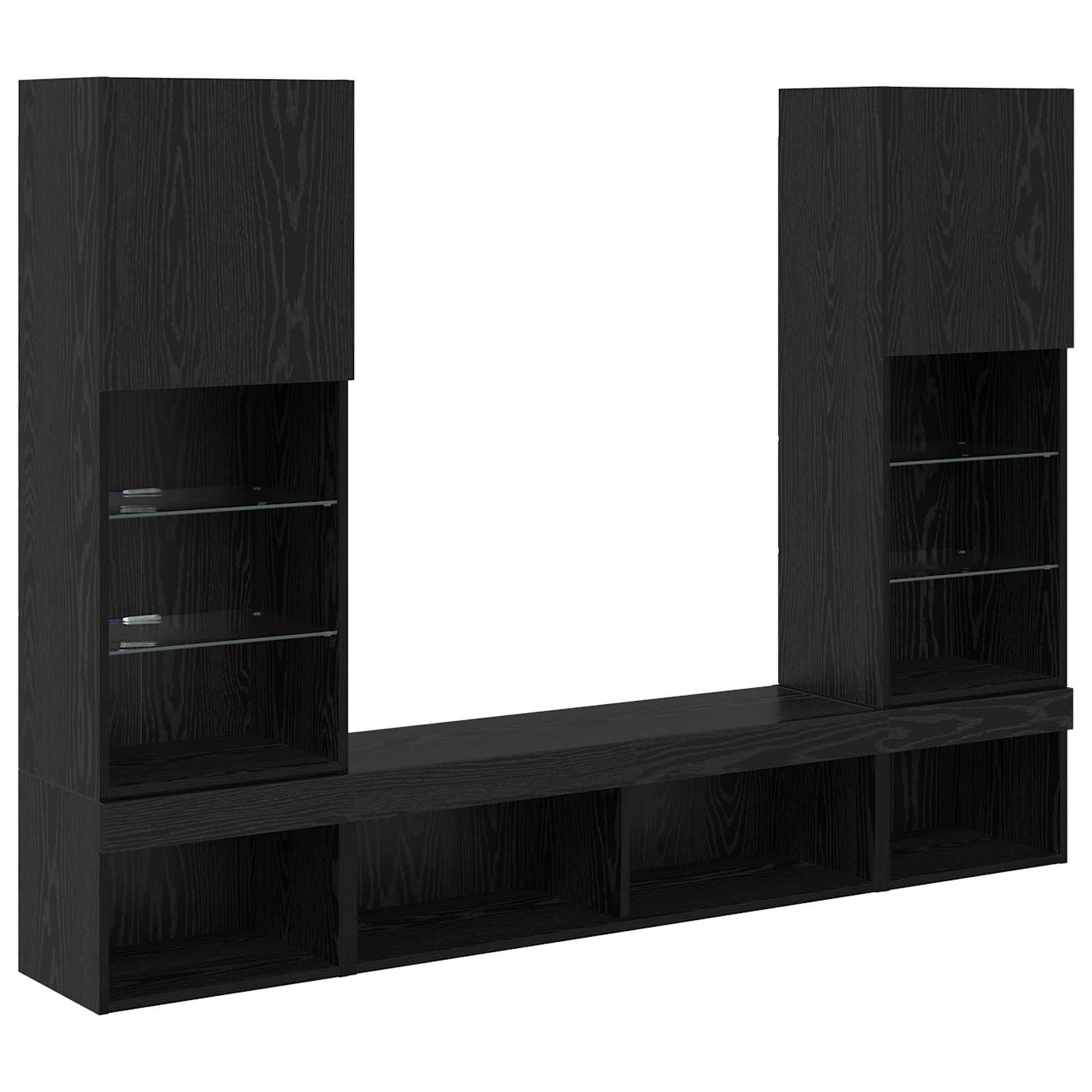 Unidades de TV de Pared con LED 5 pcs 40,5 x 30 x 102 cm