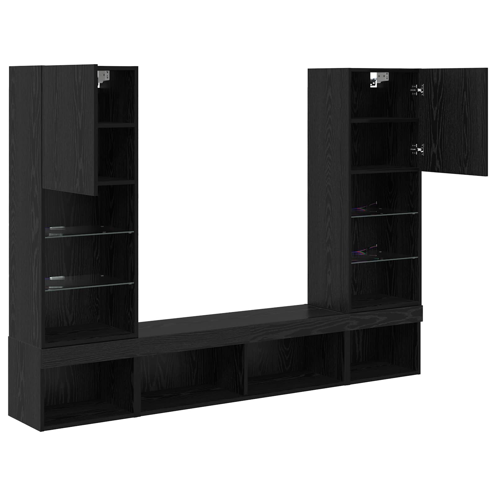 Unidades de TV de Pared con LED 5 pcs 40,5 x 30 x 102 cm