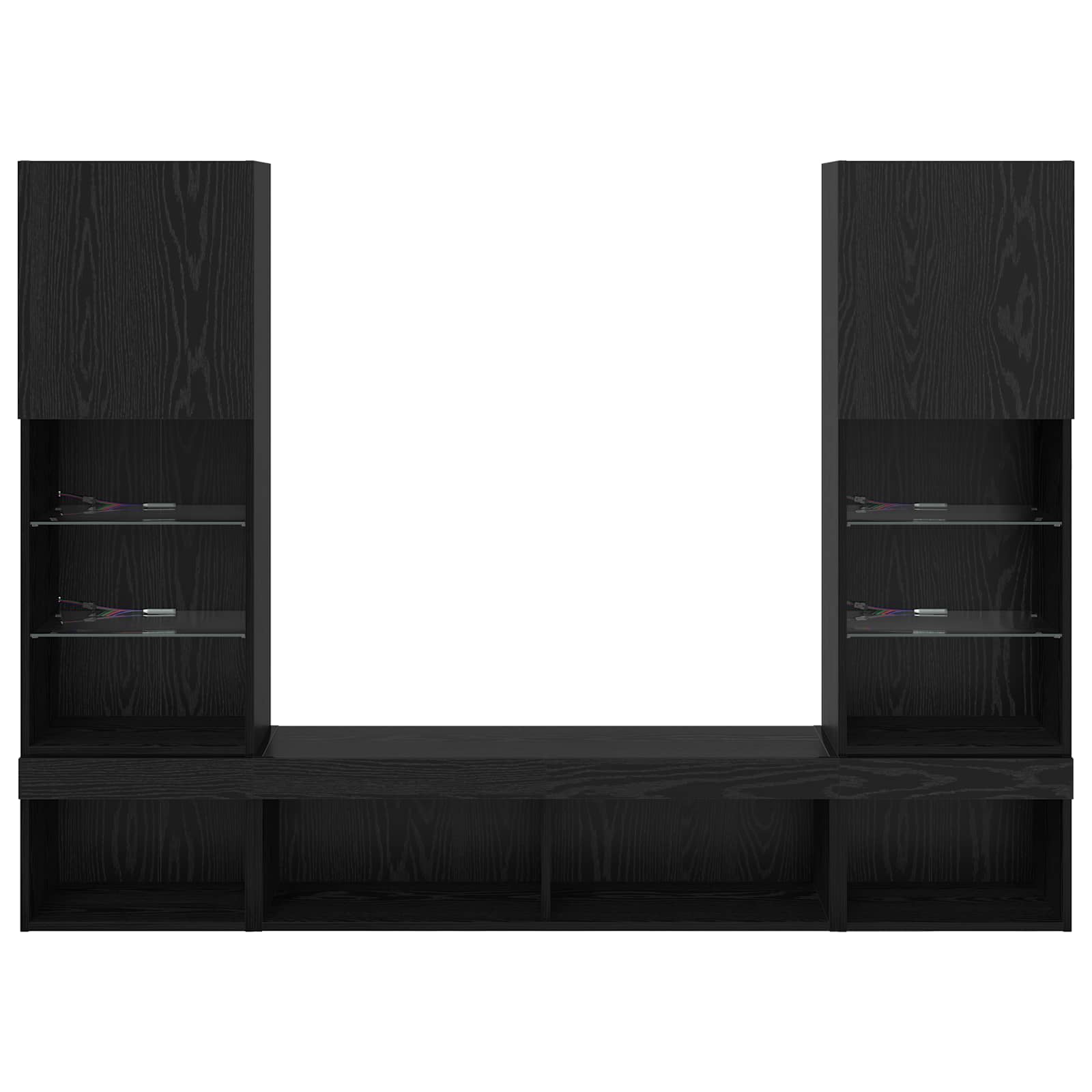 Unidades de TV de Pared con LED 5 pcs 40,5 x 30 x 102 cm