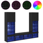 Unidades de TV de Pared con LED 5 pcs 40,5 x 30 x 102 cm