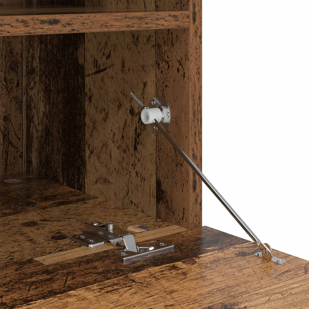 Unidad de Pared para TV 4 pcs Madera vieja Madera de ingeniería