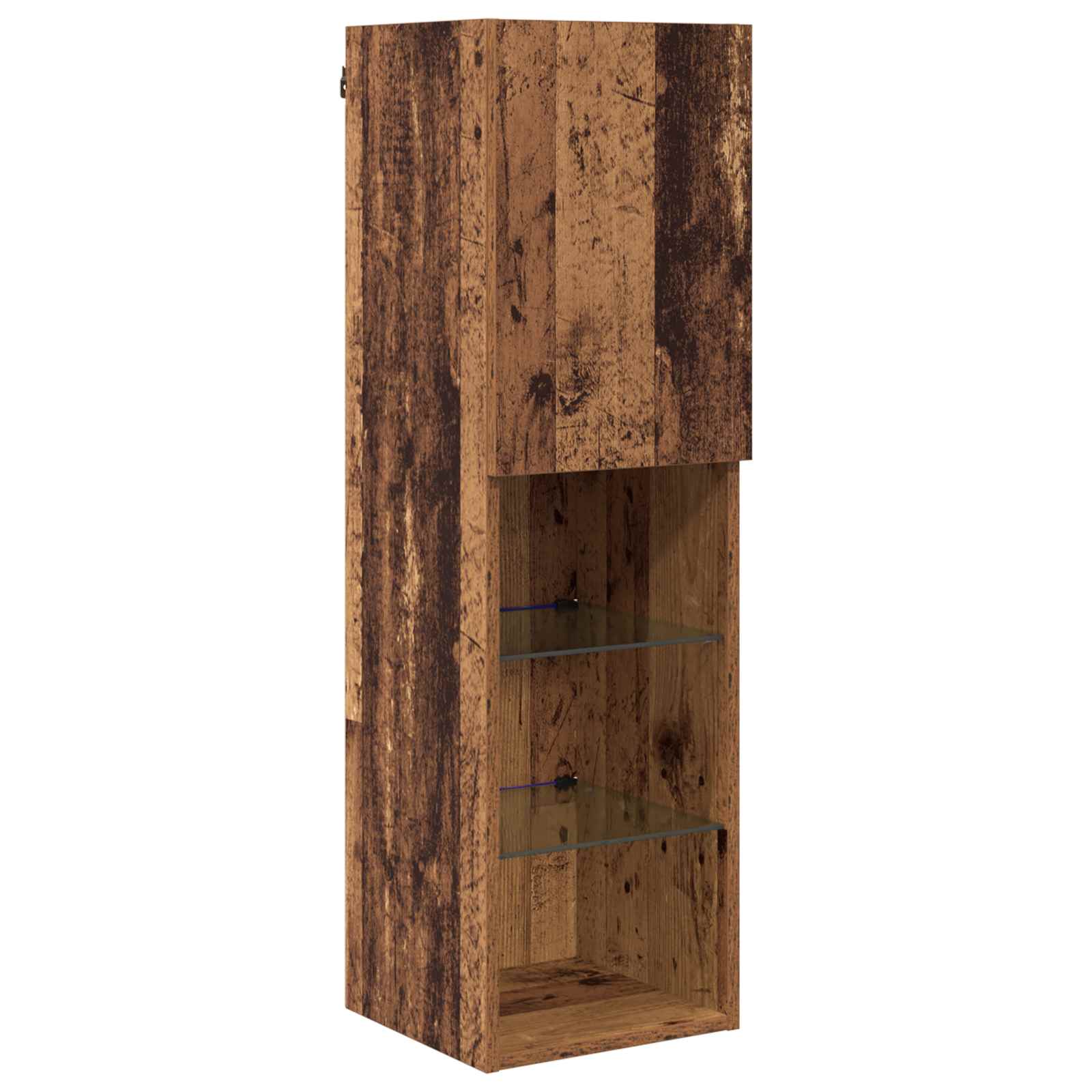 Unidad de Pared para TV 4 pcs Madera vieja Madera de ingeniería