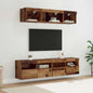 LED Wall TV Units with LED 5 pcs Old Wood