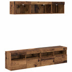 Unidades de TV de Pared con LED con LED 5 pcs Madera Vieja