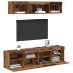 Unidades de TV de Pared con LED con LED 5 pcs Madera Vieja