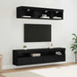 LED Wall TV Units with LED 5 pcs Old Wood