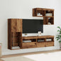 Unidades de pared para TV 6 pcs Madera vieja