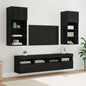 Unidades de TV de Pared con LED 5 pcs Madera Vieja