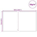 Forro de Protección contra Heladas para Plantas 100 x 1,6 m