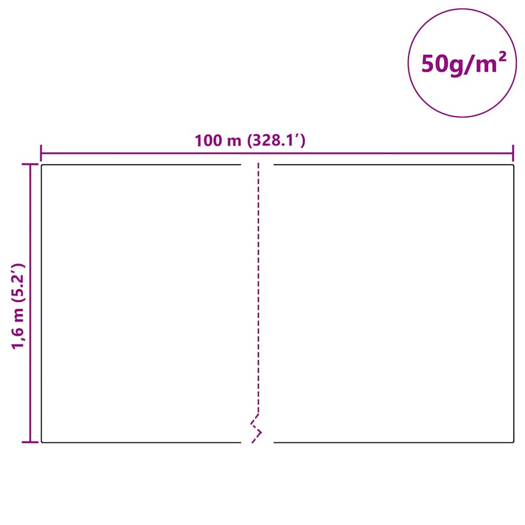 Forro de Protección contra Heladas para Plantas 100 x 1,6 m