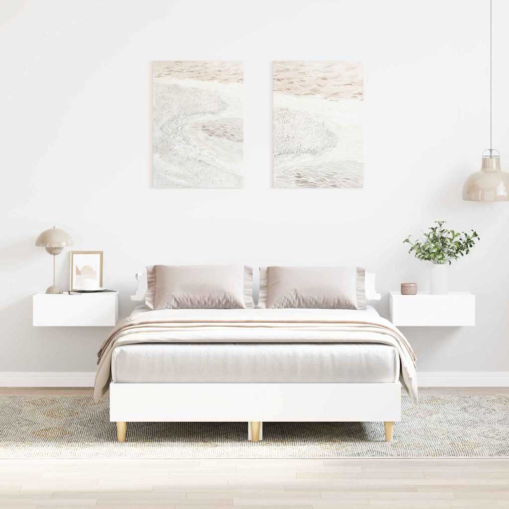 Estructura de cama 137 x 190 cm Madera de ingeniería