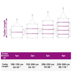 Soporte para lona para remolques 3 pcs Plateado 130-210 cm