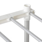 Estante tubular con almacenamiento 129 x 27 x 132 cm Aluminio