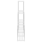 Estante tubular con almacenamiento 129 x 27 x 132 cm Aluminio