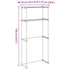 Estante para lavadora 70 x 27 x 136 cm Aluminio