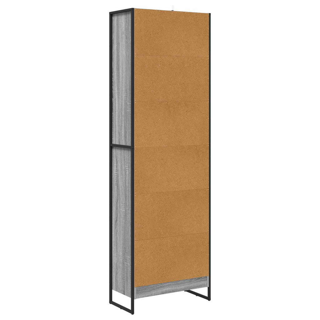 Estantería para libros 2 pcs Gris Sonoma 60 x 30 x 189,5 cm