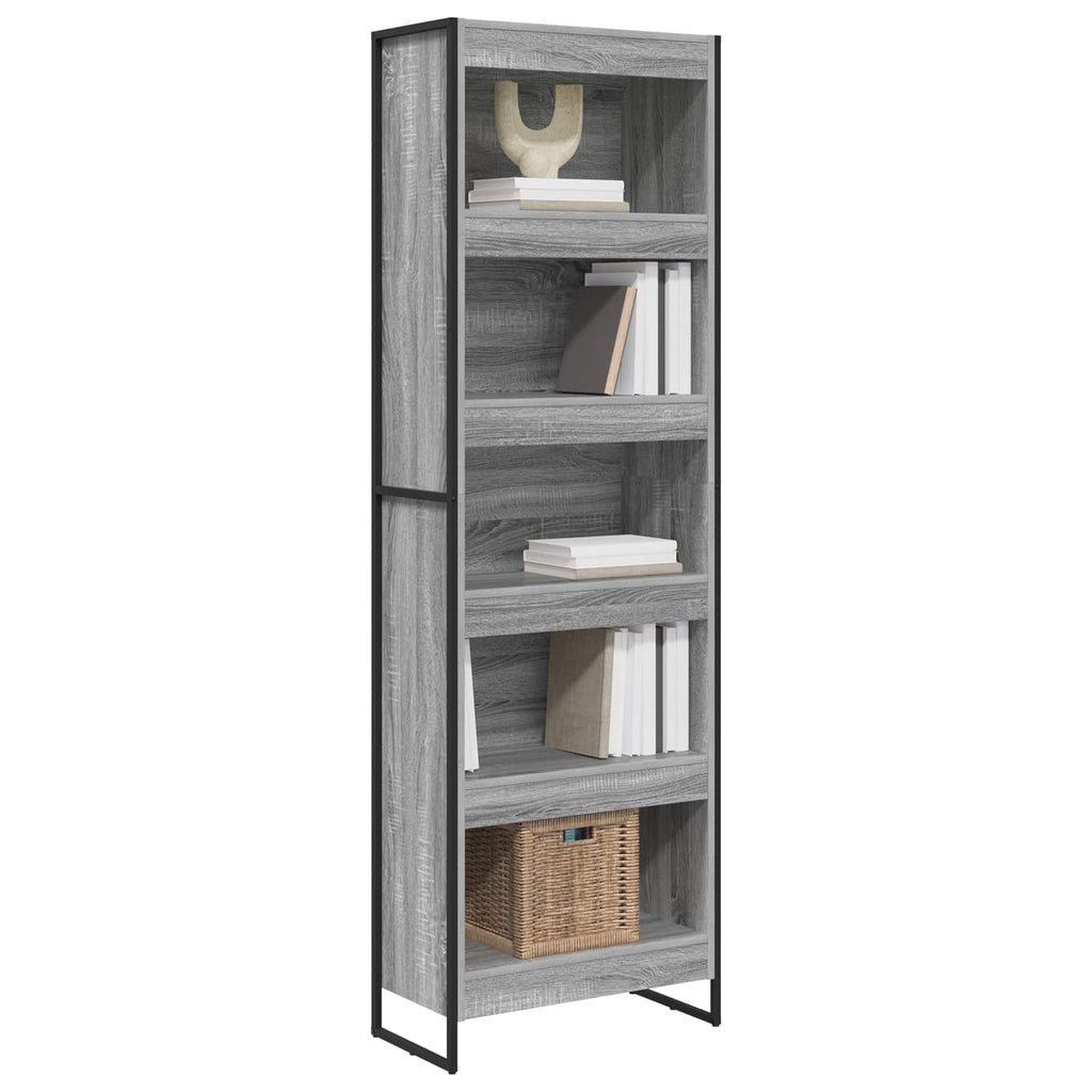 Estantería para libros 2 pcs Gris Sonoma 60 x 30 x 189,5 cm