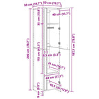 Armario con puerta Sonoma 50 x 50 x 200 cm Madera contrachapada