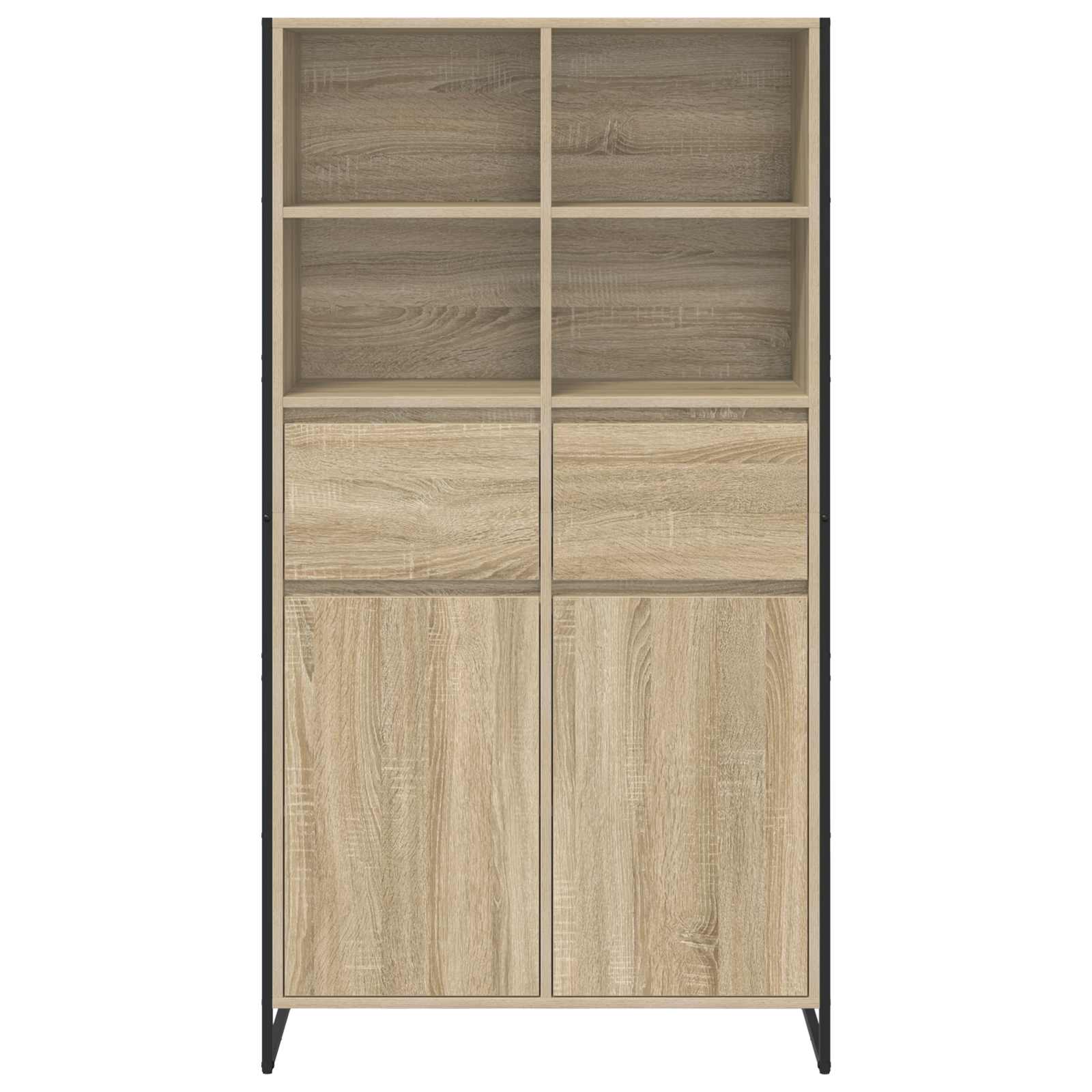 Vitrina 2 pcs Sonoma 81 x 36 x 150.5 cm Madera contrachapada