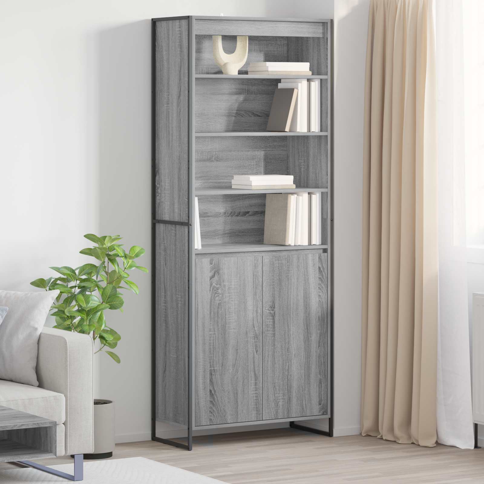 Gabinetes Altos Gris Sonoma 60 x 36 x 200 cm