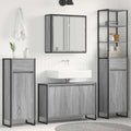 Juego de muebles de baño Gris Sonoma Madera de ingeniería