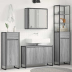 Juego de muebles de baño Gris Sonoma Madera de ingeniería