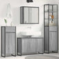 Juego de muebles de baño Gris Sonoma Madera de ingeniería