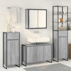 Juego de muebles de baño Gris Sonoma Madera de ingeniería