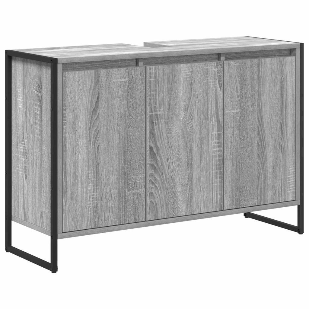 Juego de muebles de baño Gris Sonoma Madera de ingeniería