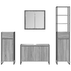 Juego de muebles de baño Gris Sonoma Madera de ingeniería