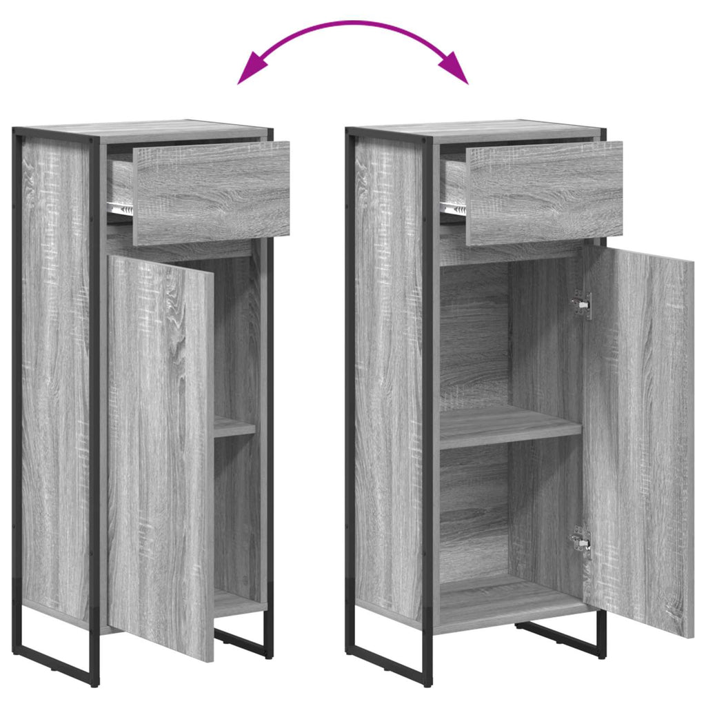 Juego de muebles de baño Gris Sonoma Madera de ingeniería