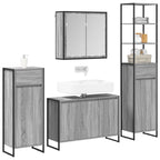 Juego de muebles de baño Gris Sonoma Madera de ingeniería