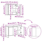 Juego de muebles de baño Gris Sonoma Madera de ingeniería