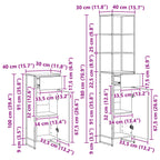 Juego de muebles de baño Gris Sonoma Madera de ingeniería