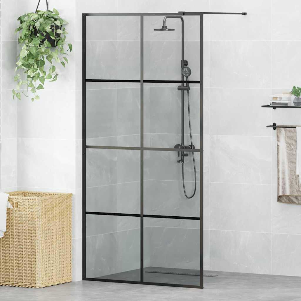 Pared de Ducha Walk-in Dorado 100 x 195 cm vidrio templado