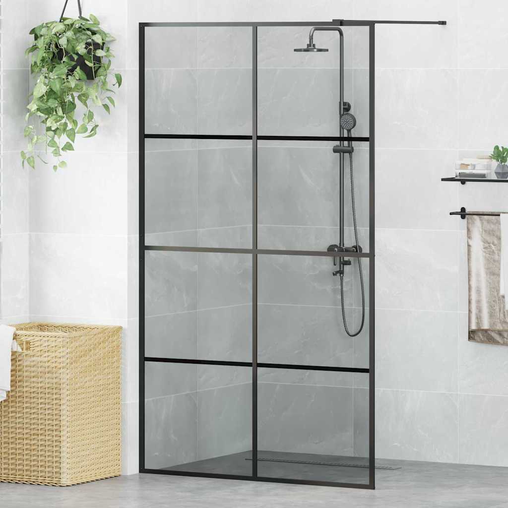 Pared de Ducha Walk-in Dorado 100 x 195 cm vidrio templado