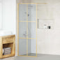 Pared de Ducha Walk-in Dorado 115 x 195 cm vidrio templado