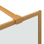 Pared de Ducha Walk-in Dorado 115 x 195 cm vidrio templado