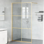 Pared de Ducha Walk-in Dorado 115 x 195 cm vidrio templado