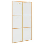 Pared de Ducha Walk-in Dorado 115 x 195 cm vidrio templado