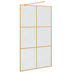 Pared de Ducha Walk-in Dorado 115 x 195 cm vidrio templado