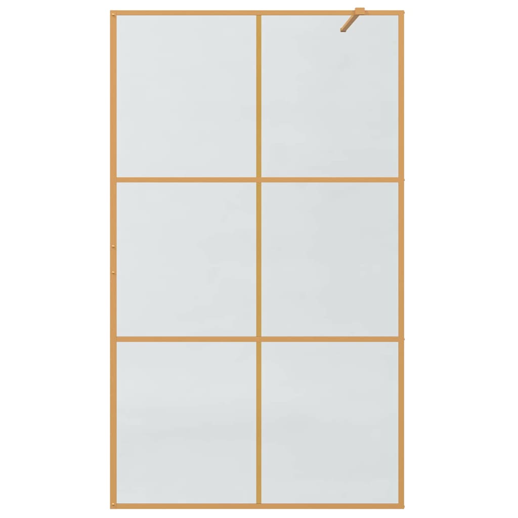 Pared de Ducha Walk-in Dorado 115 x 195 cm vidrio templado