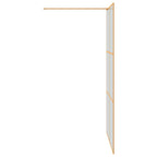 Pared de Ducha Walk-in Dorado 115 x 195 cm vidrio templado