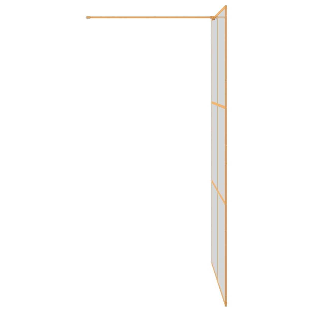Pared de Ducha Walk-in Dorado 115 x 195 cm vidrio templado