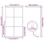 Pared de Ducha Walk-in Dorado 115 x 195 cm vidrio templado