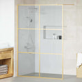 Pared de Ducha Walk-in Dorado 115 x 195 cm vidrio templado