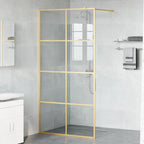 Pared de Ducha Walk-in Dorado 100 x 195 cm vidrio templado