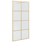 Pared de Ducha Walk-in Dorado 100 x 195 cm vidrio templado