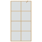 Pared de Ducha Walk-in Dorado 100 x 195 cm vidrio templado